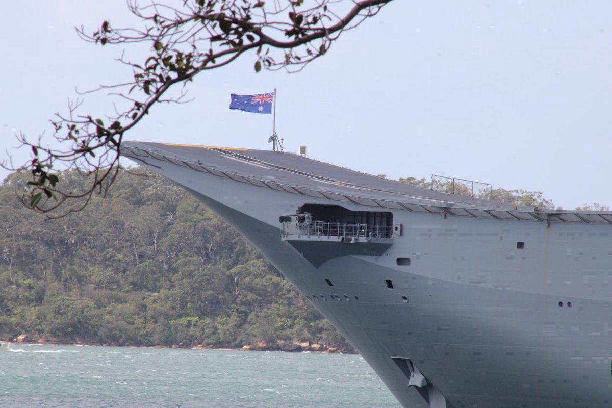 WarshipCam's tweet photo. Royal Australian Navy Canberra-class landing helicopter dock HMAS Adelaide (L01) in Sydney, Australia - September 26, 2026    SRC: INST- Lily M. https://t.co/JaKvAvLp3l