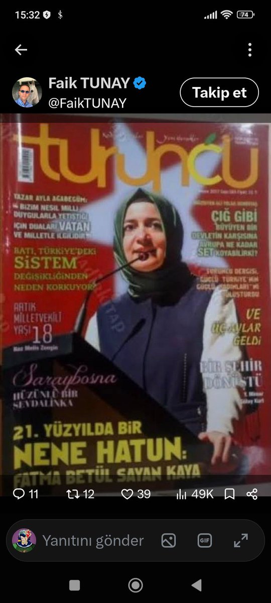 gundi8565's tweet photo. @ahaber Nine hatun gibi demişlerdi https://t.co/Eaa1sKOwpR