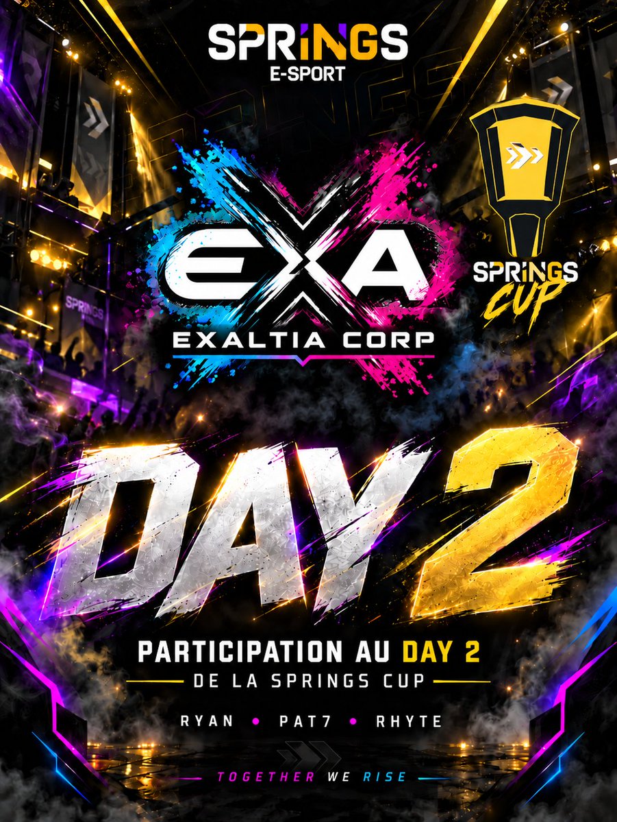 Exaltia_Corp's tweet photo. 🎯 L’objectif reste le même : aller chercher cette première place !
GG à TTS ONYX pour le match 🤝
On continue. Rien n’est terminé. 🔥
💙💗 TOGETHER WE RISE
#ExaltiaCorp #SpringsCup #Day2 #RocketLeague #Esport #TogetherWeRise https://t.co/kJyb7gqroM