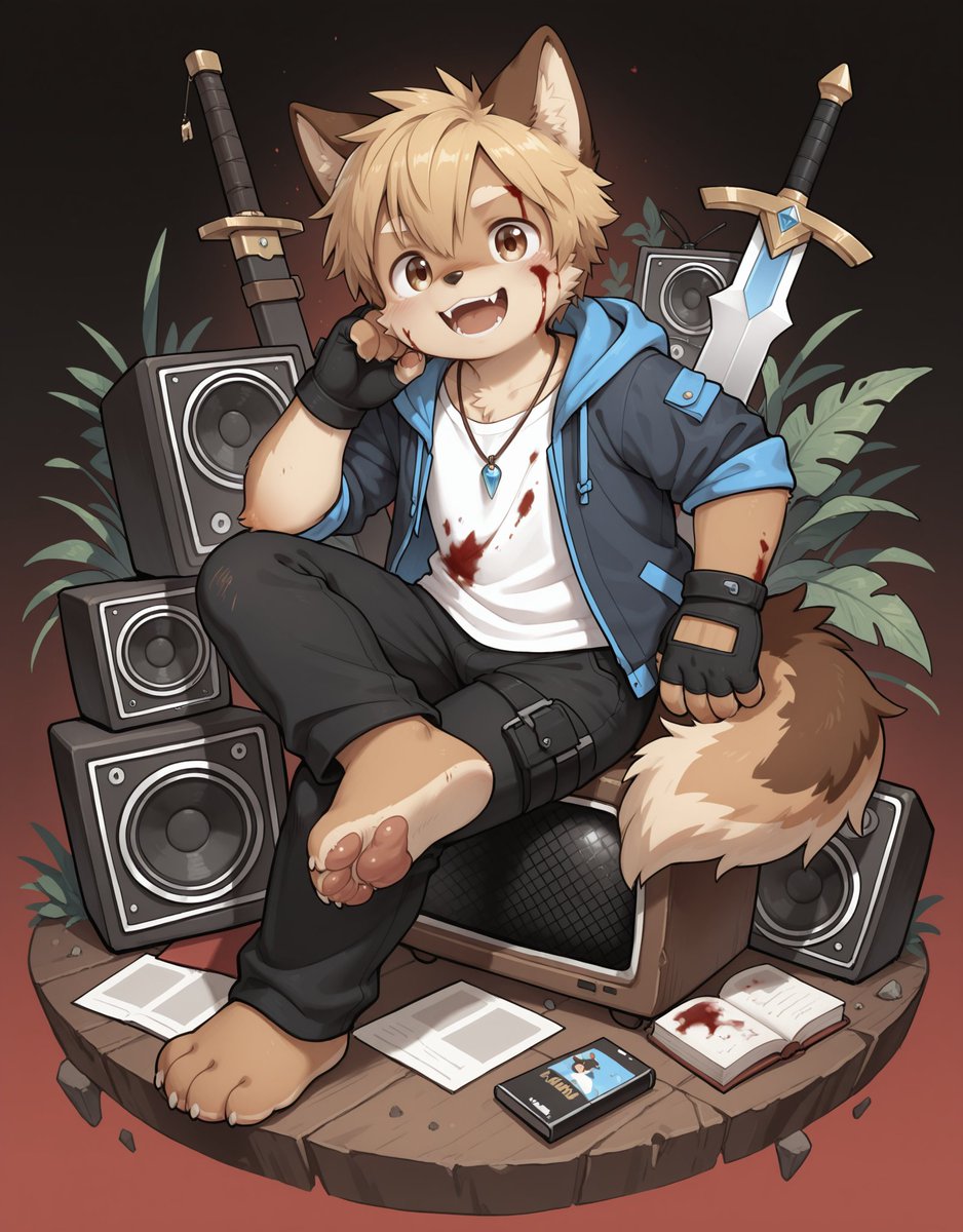 Heisedexiong's tweet photo. #furryartist #AIart #furryart   水一下图
对象的小oc，他说要下海，看看有没有喜欢的人 https://t.co/673TS0RIu3