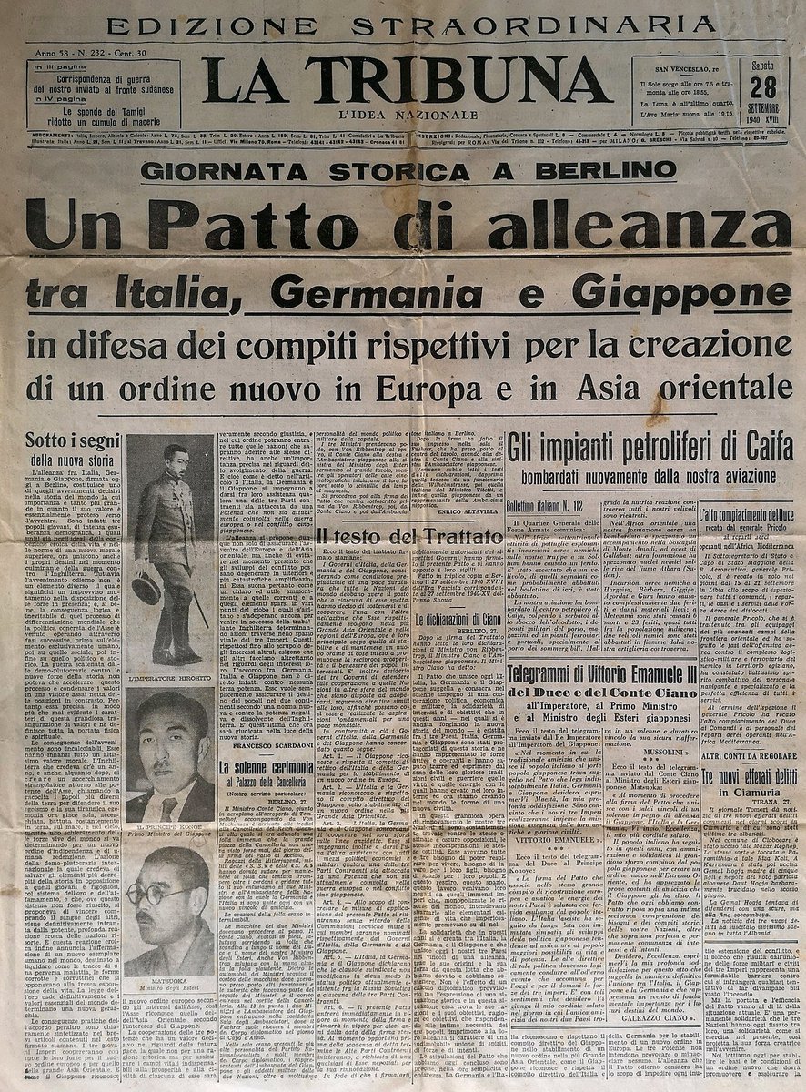 germanshepard8's tweet photo. #27settembre 1940 – A Berlino viene firmato il #patto #tripartito fra Germania, Giappone e Italia.
#Storia https://t.co/ZxEmiCSuO9
