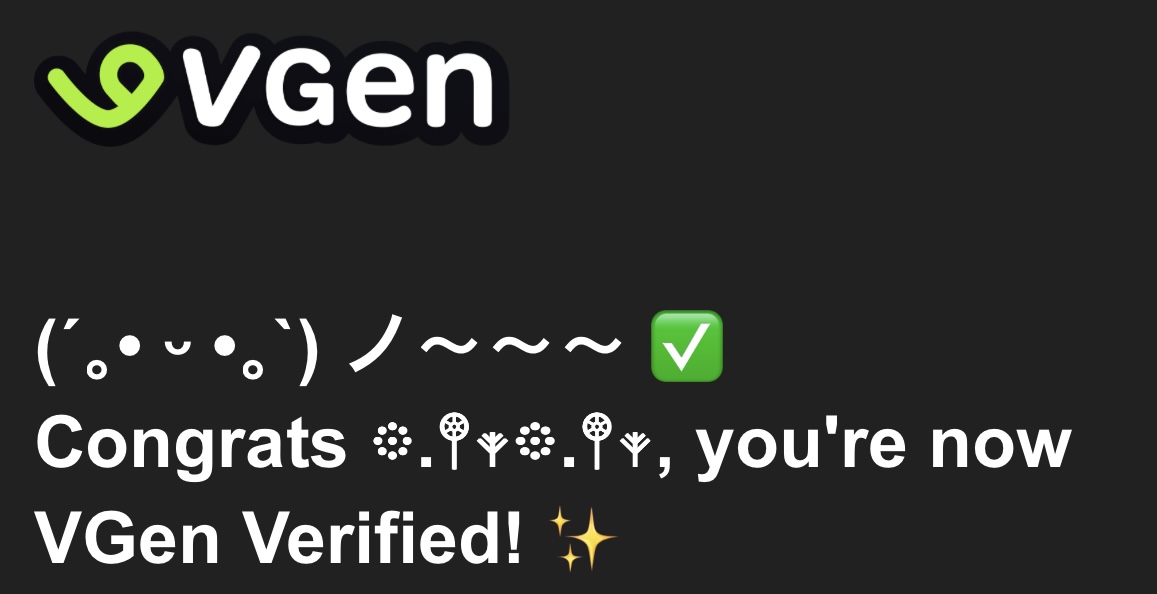 topazcheshiro's tweet photo. I'm.. VGen veriifiiieed!!! (╥﹏╥)⸝♡ TY!!
1 VGen code giveaway!!🎁Till Oct 3 
How to join🪄
⊹ ࣪ ˖ Follow me  
⊹ ࣪ ˖ ♡ Like &amp; ⟳ RT/Repost  
⊹ ࣪ ˖ Comment your art portfolios (No AI)
#vgencode @vgen #giveaway https://t.co/k1tRAORugx
