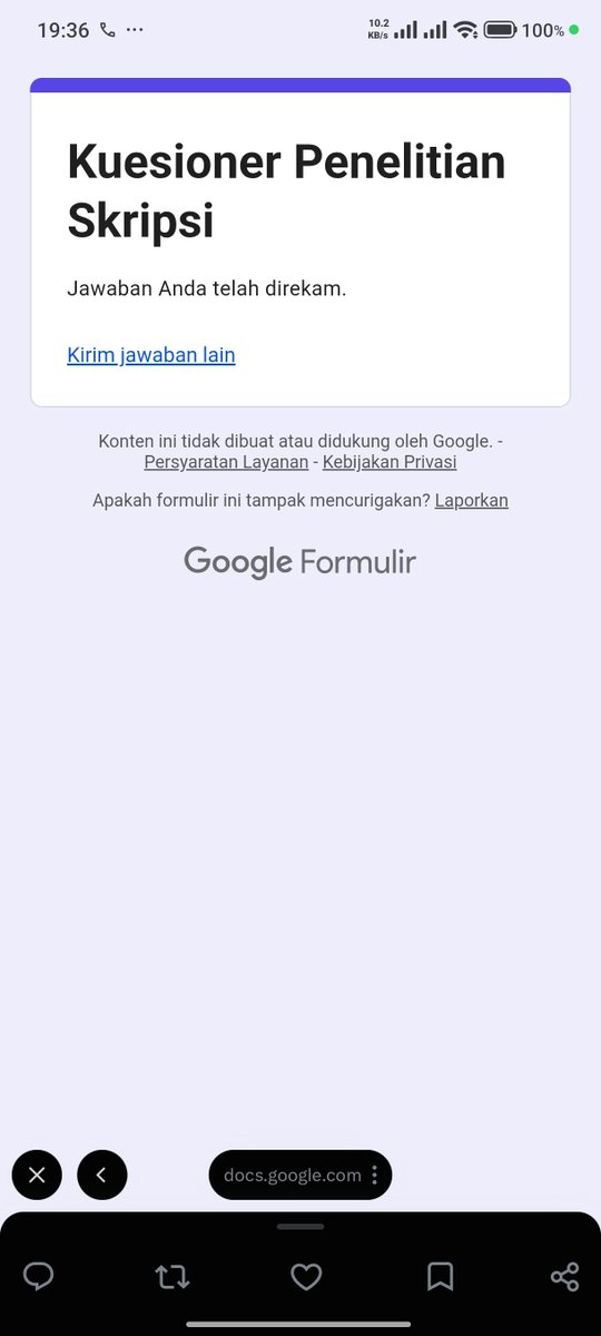 Dndandaf's tweet photo. @jehawls https://t.co/zCvQvtifR8
Done ya kak, ituu link kuesionerku. Tolong diisi kalo kamu berkenan https://t.co/ZZosSEkUdB