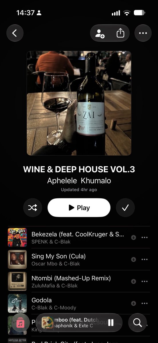 aphelele__'s tweet photo. Let’s take it easy this Sunday afternoon with more Wine &amp; Deep House (vol.3) 🍷🏠

Apple Music: https://t.co/clkJh62JOC

Spotify: https://t.co/zemqrQKFyx https://t.co/OZOJsXiJcv