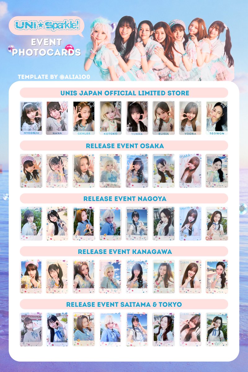 alia1o0's tweet photo. ⛧───── ⋆⋅☆⋅⋆ ─────⛧    
UNIS「UNI☆Sparkle!」                 
all event photocard wishlist template 
⛧───── ⋆⋅☆⋅⋆ ─────⛧ 

 better quality : https://t.co/HS4NswVzlP

 #UNIS #유니스 
#ギミサマ #GimmeSummer 
#UNISparkle https://t.co/UFZE6EbixU