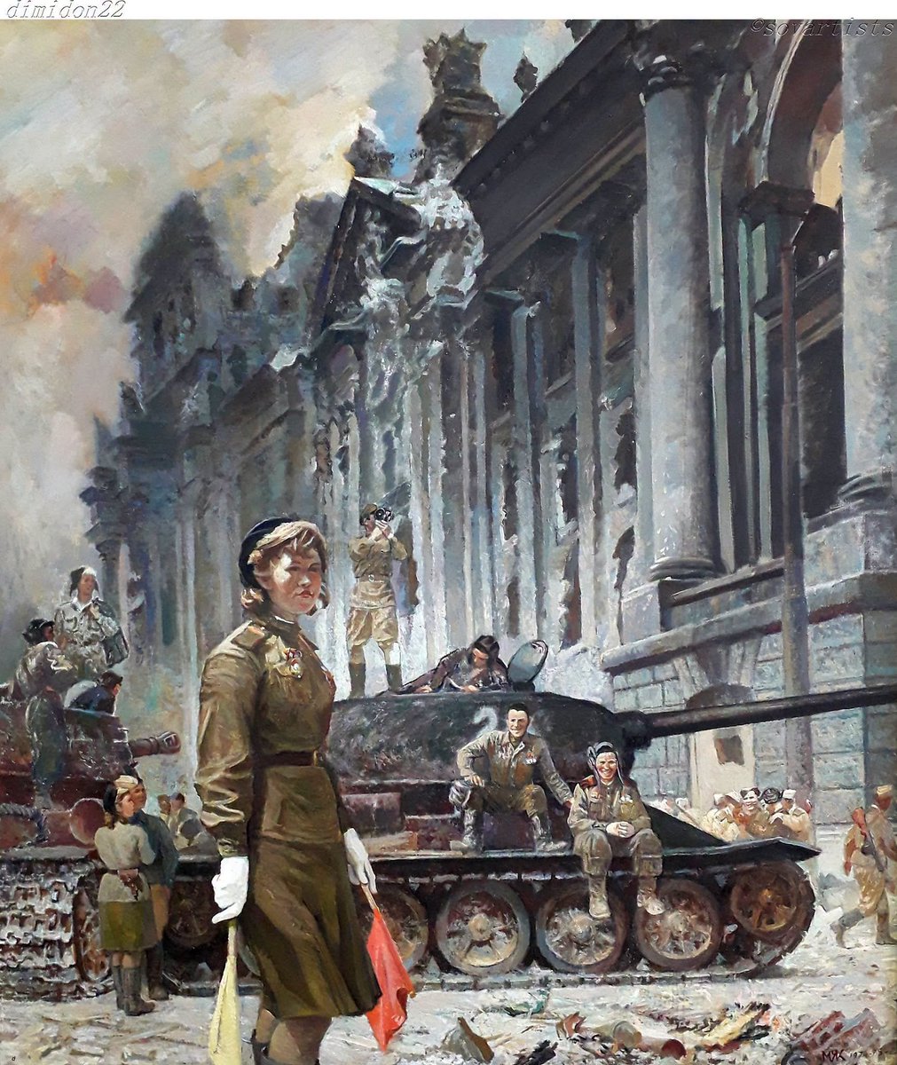 Acnorthall's tweet photo. "Victory has come". 1975. Mark Yakovlevich Kaplan. Gorlovsky Art Museum, Donetsk Peoples Republic of Russia
#USSR #SovietUnion #Victory #Liberation #Berlin #Germany #Donetsk #DPR #Art #Painting #Museum #Gorlovsky https://t.co/WkzbKwO2sk