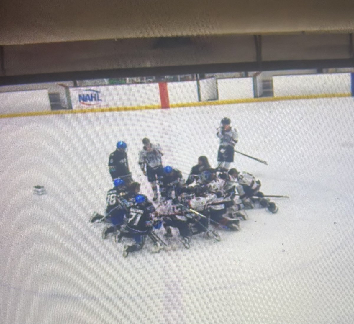 bowtiedmeathead's tweet photo. My oldest son plays 18U travel hockey and had a game last night in Blaine, Minnesota against a team from Colorado.

Game went to OT and his team scored to pull out the win.

After the game…kids from both teams skated to center ice and prayed together.

Pretty cool to see.

Back in my day (yes, I’m making myself sound old here) we probably would’ve been in the parking lot exchanging fists with the other team 😂

This generation is definitely different.