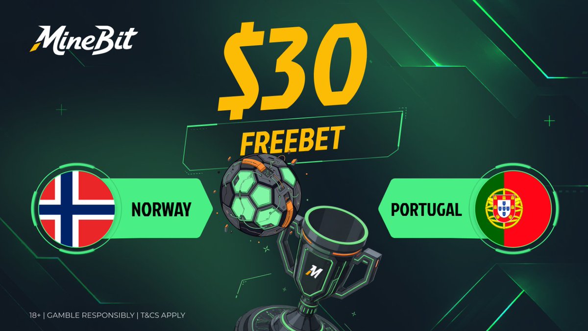 MineBitOfficial's tweet photo. 🎯 $50 SCORE PREDICTION GIVEAWAY 💰

Predict the exact score of 🇳🇴 Norway vs Portugal 🇵🇹 for a chance to win $50!

🎁 BET $30 → GET A $30 FREE BET

Place your bet on the match and claim your Free Bet! ⚽

🎟️ Promo Code: NORPORT30

How it works 🧵🔻 https://t.co/Y80QY9udRz