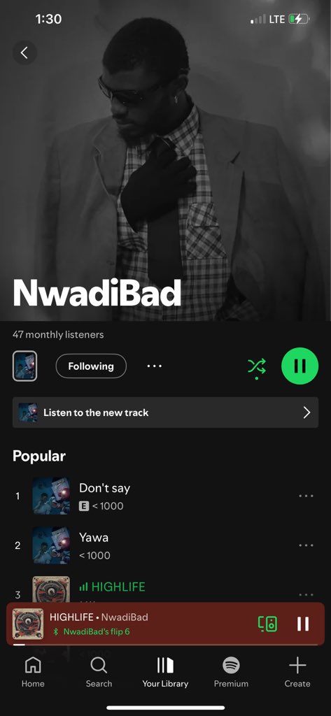 Nwadibad's tweet photo. I want to kiss all 47 of y’all 😣❤️, infact I’ll host the biggest orgy known to man kind for us to celebrate my first project but before then, let’s keep going crazy. I love and appreciate every single one of you, thank you for listening to NwadiBad.🐦‍⬛ https://t.co/9Y9WxZUzZw