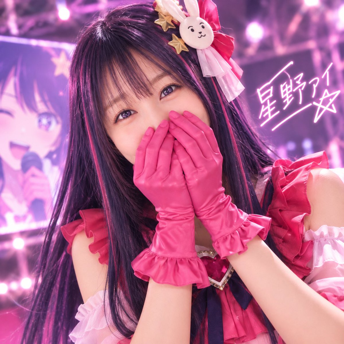 hinacyan7's tweet photo. ゆなちゃんのコスプレアート🧡
今回は「アイドル」の星野アイ🙌
自分では似合ってない気がするな😅

日曜日の夜少しユーツだけど
ゆっくりまったり💕

#ゆなちゃんアート https://t.co/kPlysIFrcQ