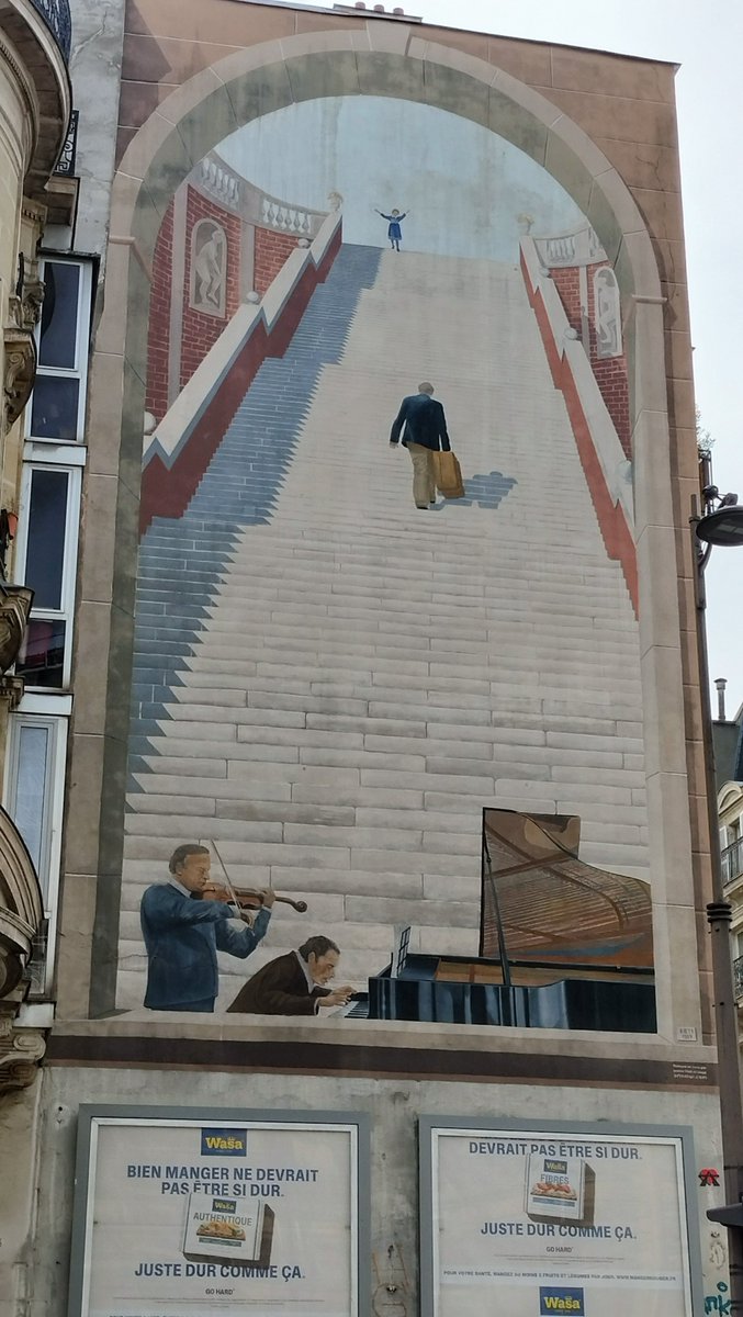 oungawa's tweet photo. #FabioRieti #Paris #Giant #Huge #Amazing #stairs #escaliers #esalera #trompeloeuil #streetart #arturbain #arteurbana #arteurbano #artederua #artderue #artedecalle #callero #callejero #muralart #muralpainting #wallpainting #spraypaint #graff #graffiti #weekend https://t.co/WXZP8h4fGU