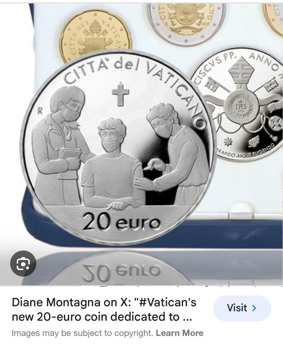 P_McCulloughMD's tweet photo. What should the Vatican do now?  When a coin or commemorative medal contains a defect or error, the Vatican Philatelic and Numismatic Office initiates a immediate recall and destruction protocol:

-Halts distribution at all official points of sale (e.g., Vatican Post Offices, the UFN sales desk) and cancels pending mail-order shipments.

-The recalled coins are collected, counted, and locked in secure vaults to reconcile physical inventory against official minting tallies.

-Collected inventory is transported back to Rome under armed or high-security escort to the Istituto Poligrafico e Zecca dello Stato (IPZS)—the Italian State Mint—which mints all Vatican euro coins.

-Mechanical defacing and melting down in high-temperature furnaces. The raw silver is then refined and reused for future production runs.  Courtesy Marissa Streit, CEO, Prager University.  @marissastreit @prageru @McCulloughFund