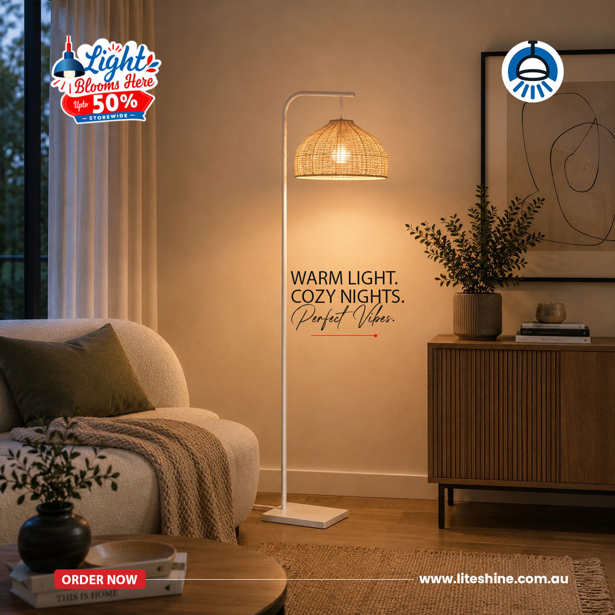 emmayounge82teg's tweet photo. Warm light. Cozy nights. Perfect vibes. Transform your favourite corner with a stylish Liteshine floor lamp. Shop now for up to 50% off, Australia-wide delivery, and free delivery on orders over $200. https://t.co/iXJ23kX1oV
