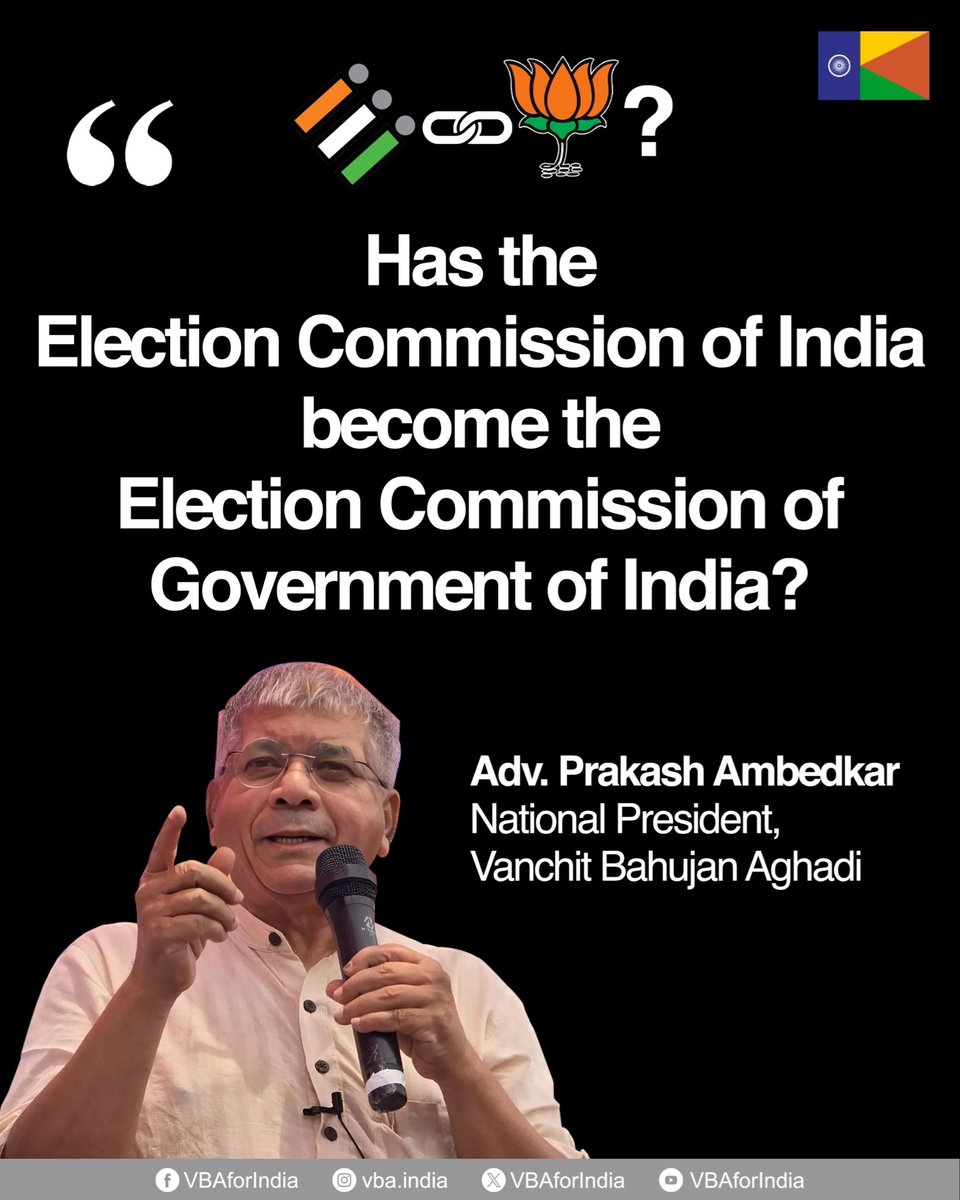 Prksh_Ambedkar's tweet photo. Has the Election Commission of India become the Election Commission of Government of India?

?????? https://t.co/4NmvvK312o