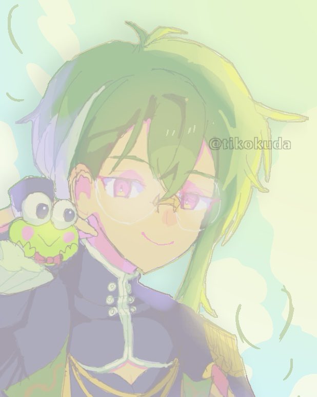 bokihaboki's tweet photo. 3rd絵茶で描いたものを加工しました🍃 https://t.co/VcM9pN25ug