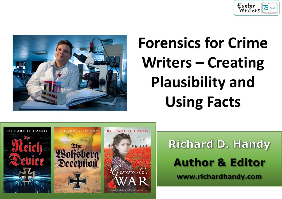 rdhandy2's tweet photo. The Looe Festival of Words is this week. I am giving a talk with Q&amp;A on Forensics for #Crime #writers on Weds 30th Sept, 2-3.30pm at the Looe Harbour Heritage Centre. Free. Tickets at the link. It's going to be murder!
https://t.co/kyVsYrGbyZ
@The_CWA @BookDevon @JennyKaneAuthor https://t.co/hwRdVQRFY9