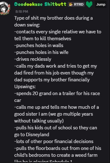 SEAFBlueberries's tweet photo. @bunnygrl1114 @Kaz_Acorn She actually denies having it, even though her whole familiy has it. From her grandmother all the way down to her brother. Here's some discord messages where she throws her own brother under the bus. https://t.co/Tx71NCNvNk