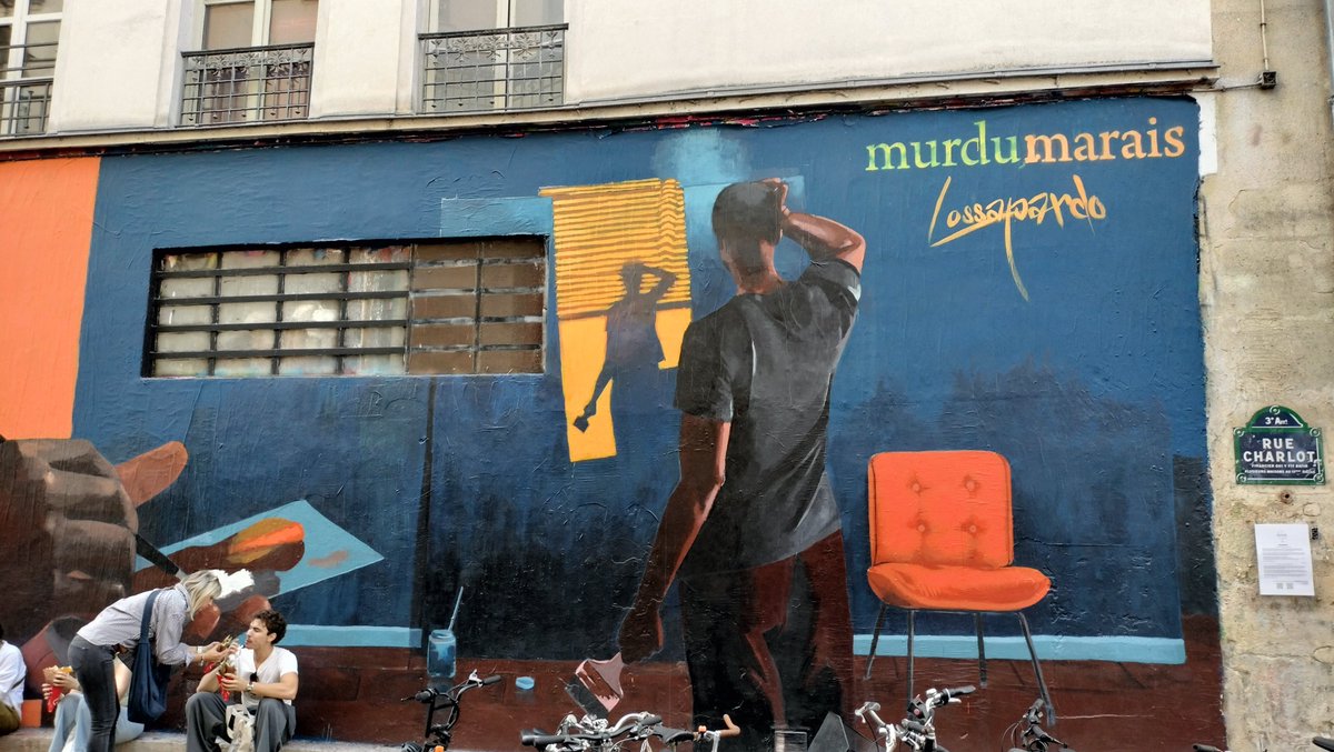 oungawa's tweet photo. #Murdumarais #Paris #huge #giant #amazing #nice #cute #magnific #beatifull #streetart #arturbain #urbanart #arteurbana #arteurbano #artedecalle #callero #callejero #muralart #muralpainting #wallart #wallpainting #spraypaint #graff #graffiti #enjoy #weekend https://t.co/RqRsA6frlc
