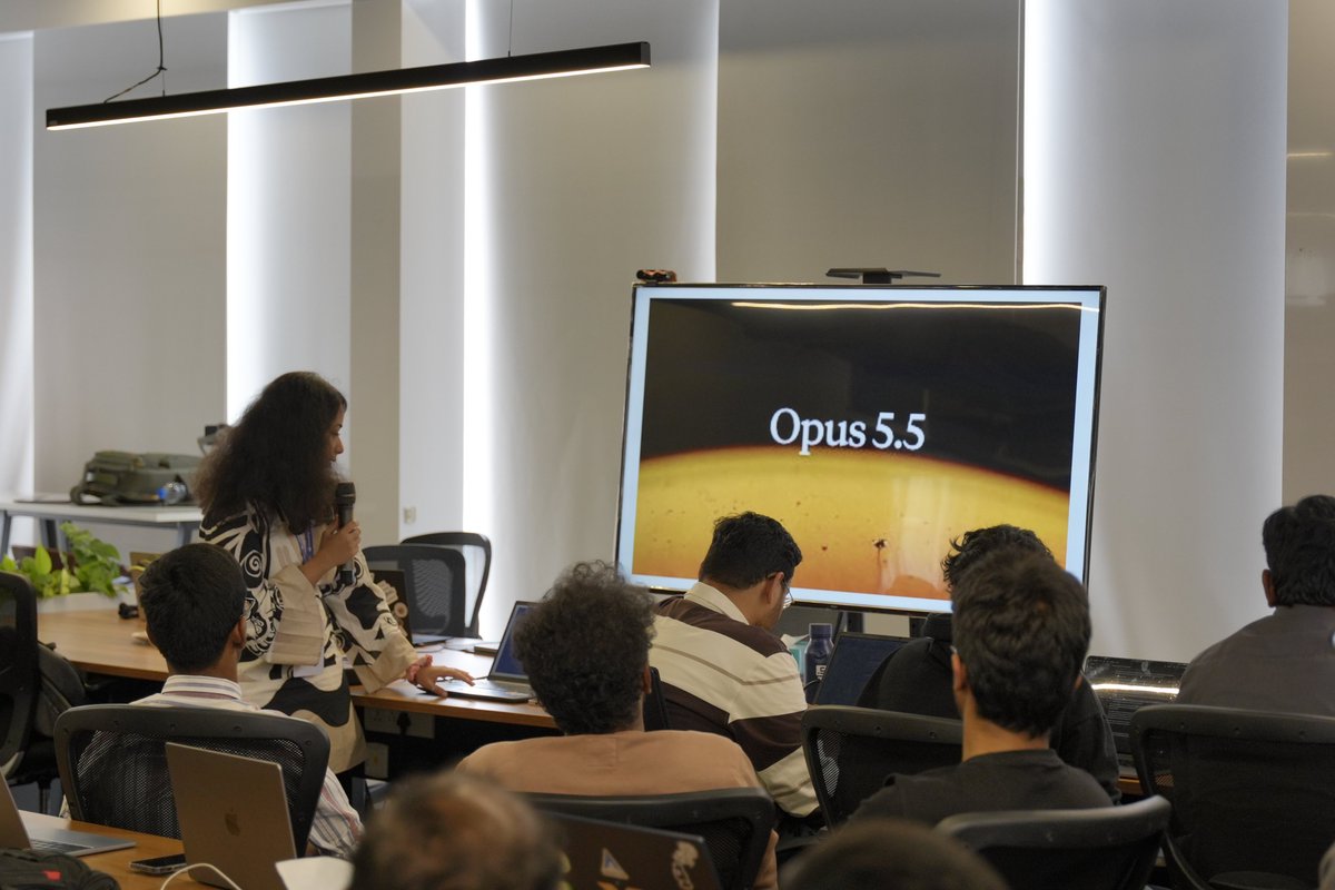 anakinHQ's tweet photo. @claudeai Opus Build Day came to @anakinhq and what a day it was!! 🔥

200+ builders, 40+ teams, hardware workshops upstairs, AI agents and live web data build day downstairs. 

Huge shoutout to everyone who came down and ran the show - participants, mentors, judges, our partners @knowshubhangi @residencyBLR  and all our volunteers! 🙌

Find yourself in the pictures? Say hi in the comments 👇