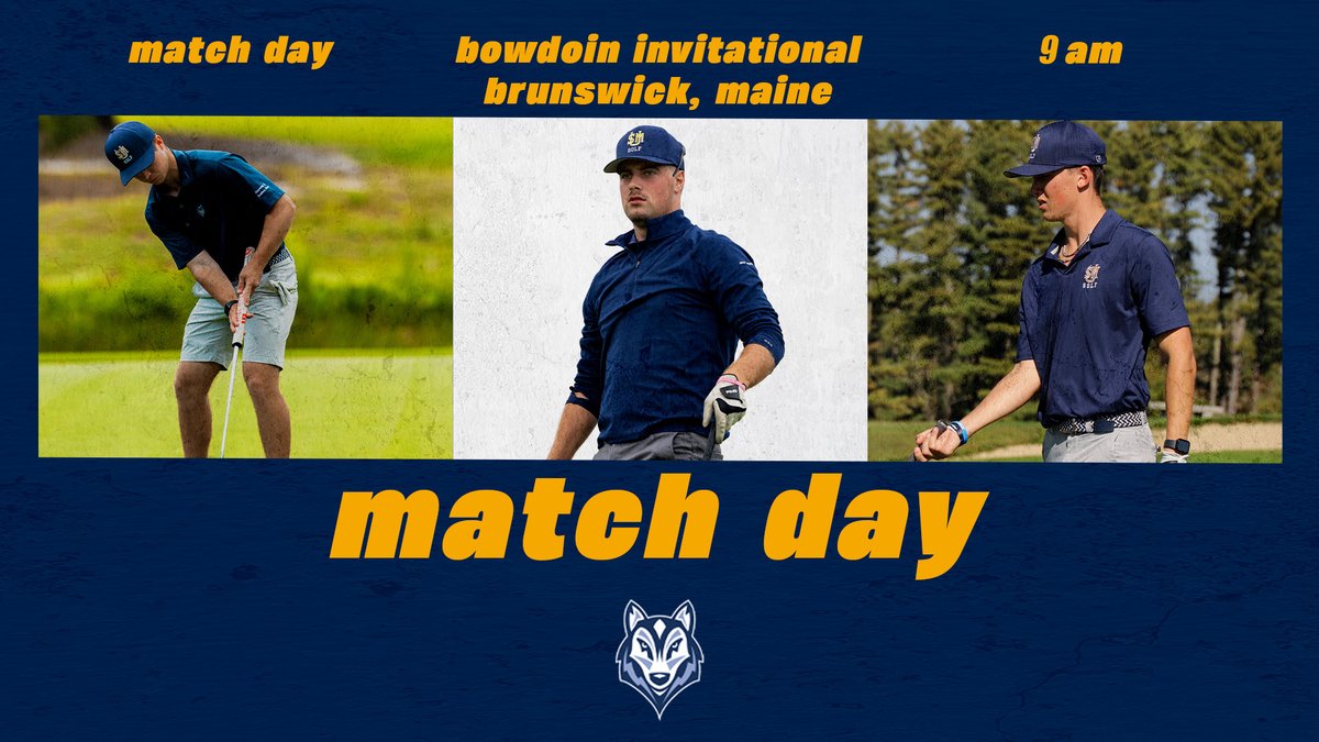 usmhuskies's tweet photo. MATCH DAY! Men's golf will look to move up the leaderboard today in the final round of the Bowdoin Invitational! Follow along with the link below. #GoHuskies #LeadThePack
🔗Live Results: https://t.co/cx1St008hL https://t.co/k7QgyPIkGA