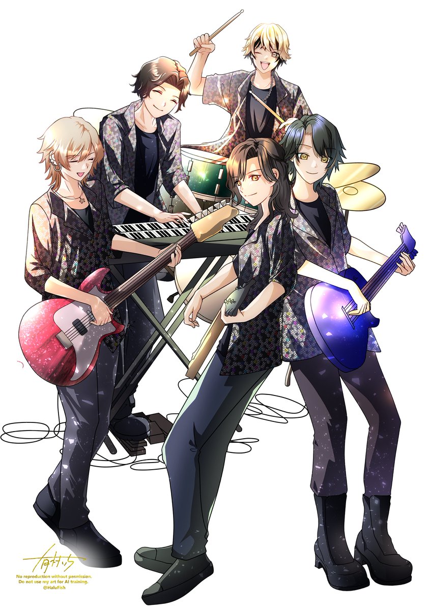 HaluFish's tweet photo. この衣装大好き🎸🥁 https://t.co/hfKrCXOob3