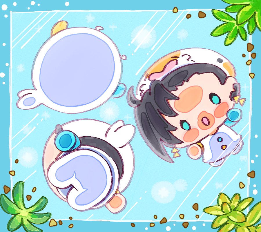 sinaliveatm's tweet photo. Mirror, mirror on the table, who is the chonkest of them all?✨ #JosuijiArt https://t.co/u5Pb2Rw9xi