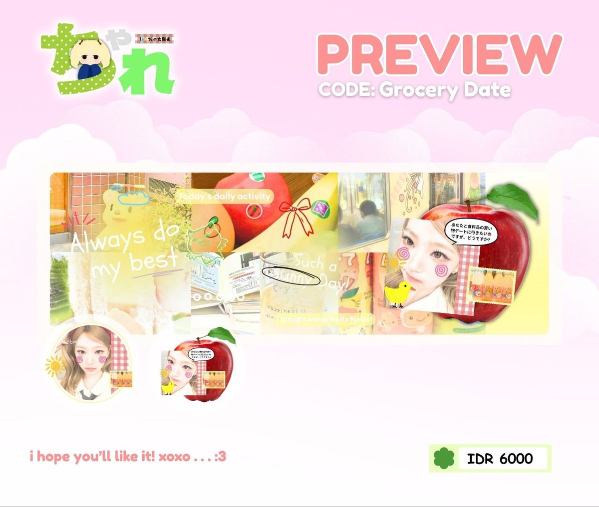 tsuzuumee's tweet photo. Help repOst? thank yOu! ☘️

halo temen-temen, aku ada layout ready stock Wonyoung, Ian, dan Stella! semuanya sudah bisa di order &amp; free retext jugaaa! >___< yang mau jajan bisa langsung ke dm atau tele yaa :3

#bealanja https://t.co/Ks6HCz3e7W