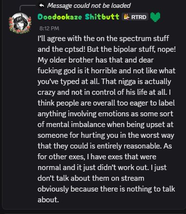 SEAFBlueberries's tweet photo. @bunnygrl1114 @Kaz_Acorn She actually denies having it, even though her whole familiy has it. From her grandmother all the way down to her brother. Here's some discord messages where she throws her own brother under the bus. https://t.co/Tx71NCNvNk