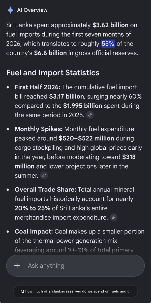 jay76093's tweet photo. @samarajiva @sanjiva @UmeshMoramudali This is based off a simple Gemini search but I strongly believe we should push aggressively towards energy independence and renewables. Taking duties off solar panels and batteries is a start? Significantly less duties on EVs need to factor into this too. https://t.co/AolGudXIbZ