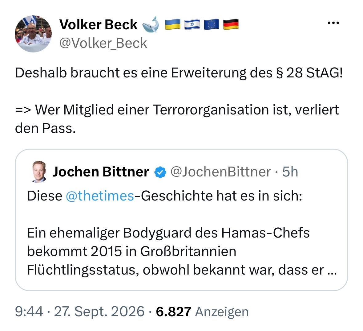 Wissenschaft22's tweet photo. Tja, ich hätte ja @Volker_Beck gern zugestimmt. Da ich aber weiß, dass es #nur2 Geschlechter gibt, Männer keine Frauen sein können und das #SBGG ein Verbrechen ist, bin ich blockiert🤷♀️ https://t.co/E1zADHvoto