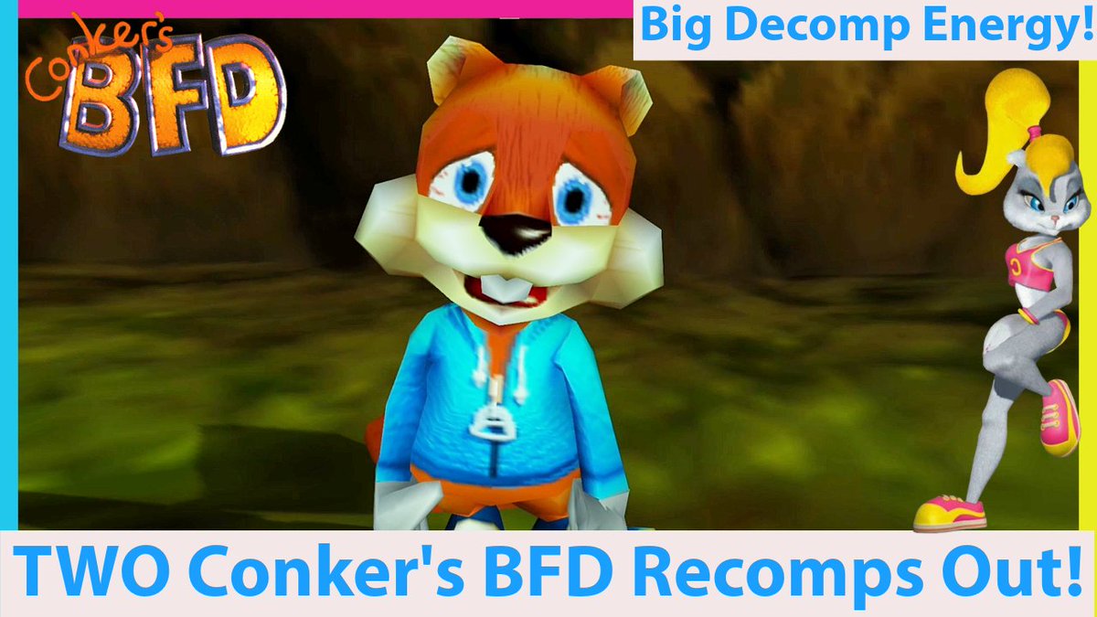 VEsoterica's tweet photo. Everyone has wanted a Conker's Bad Fur Day recomp...so have...two! Because two Bad Fur Day recomps released on the same day and it wasn't intentional (vid in reply) #gaming #gamingnews #retrogames #conker #Nintendo #N64 https://t.co/vRRZrIxns1