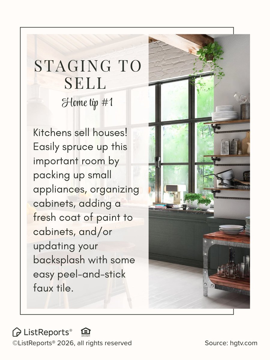 flaggteamrealty's tweet photo. You donโt always need a full renovation to make your kitchen more appealing to buyers. ๐ก
#KitchenUpdates #HomeSellingTips #CentralFloridaRealEstate #FloridaHomes #SellYourHome https://t.co/7SqCyPOJIm