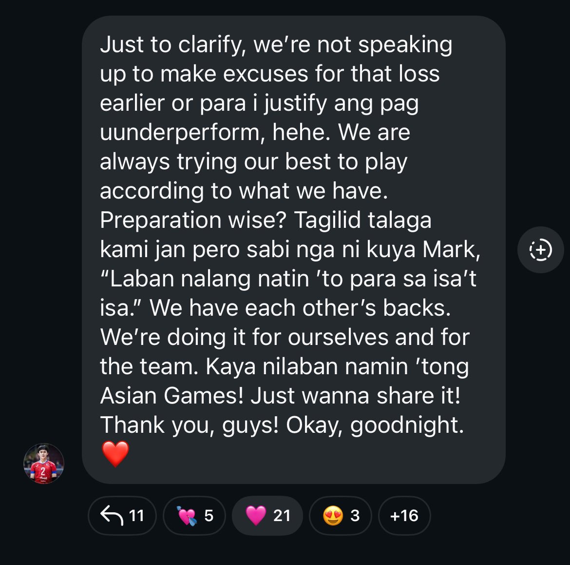dearvolleyverse's tweet photo. "Laban nalang natin 'to para sa isa't isa."🥹🥹🥹🥹

Laban Alas. :((( https://t.co/4qzpCNNgQz