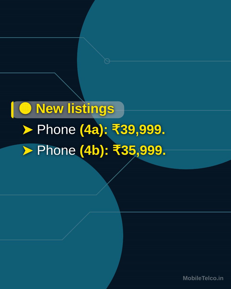 MobileTelco24's tweet photo. Nothing Phone (4a) &amp; (4b) get 6GB+128GB variants in India 📱 #NothingPhone #Phone4a #Phone4b #IndiaTech #MobileTelco https://t.co/vHYcy26E6U
