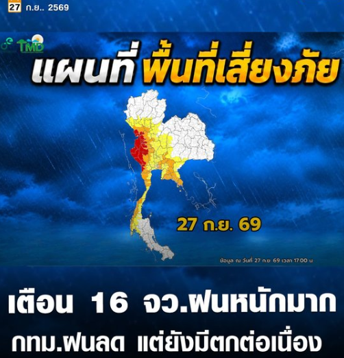 Ultraclub789's tweet photo. ประกาศเตือน 16 จังหวัด ระวังฝนหนักมาก ได้แก่ ตาก กำแพงเพชร นครสวรรค์ อุทัยธานี สุพรรณบุรี กาญจนบุรี ราชบุรี นครนายก ชลบุรี ระยอง จันทบุรี ตราด เพชรบุรี ประจวบคีรีขันธ์ ระนอง และพังงา  กทม.และปริมณฑล ฝนลด  และบางพื้นที่อาจมีฝนหนัก

#น้ำท่วม #เอาอยู่ #ทุนฟรี  #ultraclub88 https://t.co/HxlxxuGhfx