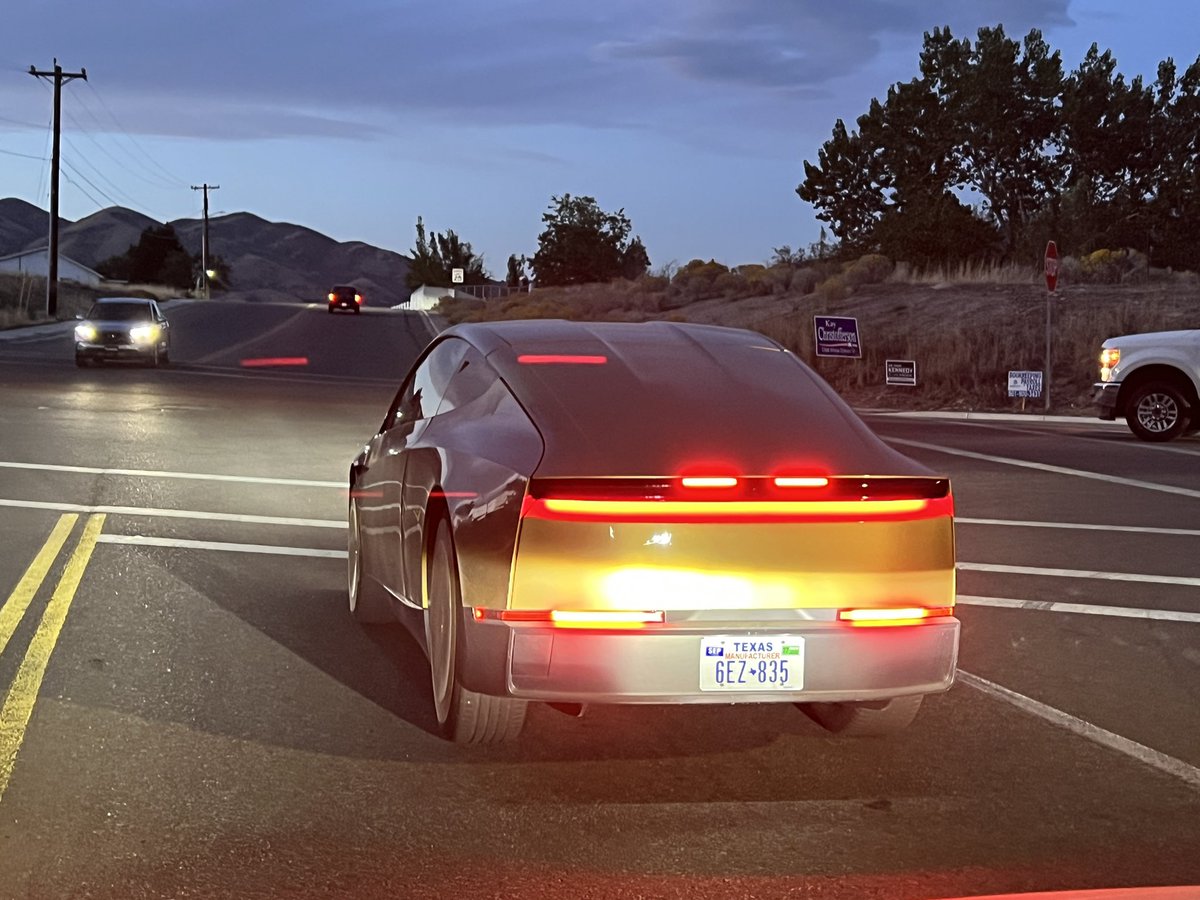 StevenKelly's tweet photo. Saw this Cybercab last night in Lehi, UT with a safety monitor and steering wheel. Can’t wait to see these all over. https://t.co/t7wkw4PezA