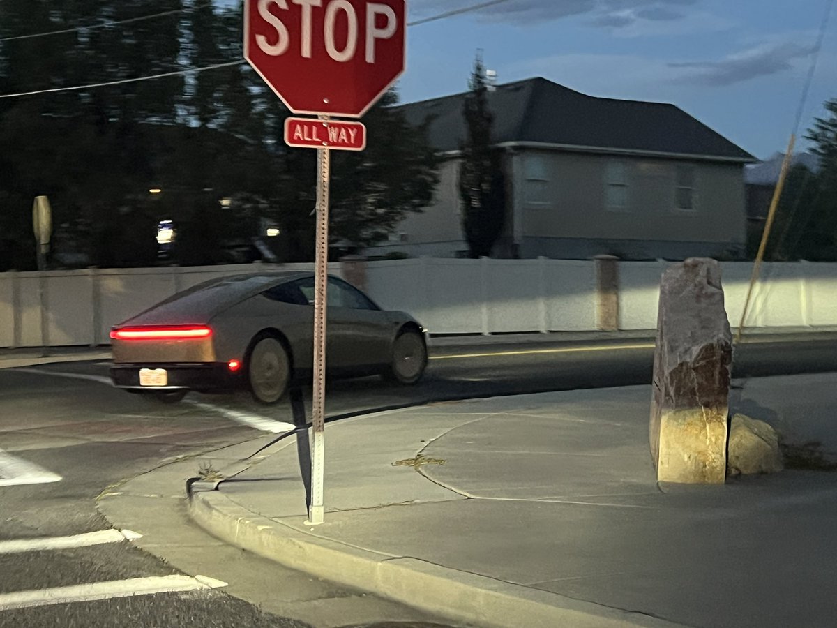 StevenKelly's tweet photo. Saw this Cybercab last night in Lehi, UT with a safety monitor and steering wheel. Can’t wait to see these all over. https://t.co/t7wkw4PezA