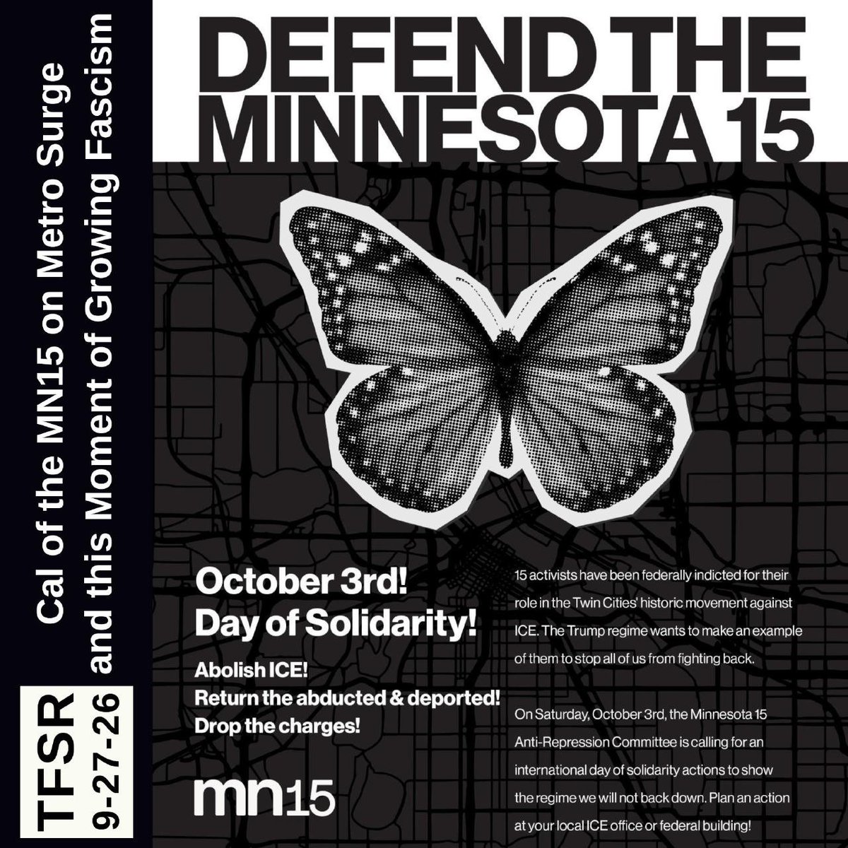 StrawFinal's tweet photo. Hear our chat with Cal of the Minnesota 15 (activists facing felony charges in relation to resisting the ICE and Border Patrol assault on the Twin Cities during Metro Surge. More on the case and how to support can be found via https://t.co/MTpMSdugm3

https://t.co/7kPSQj4DGH https://t.co/YLt9dZrgof