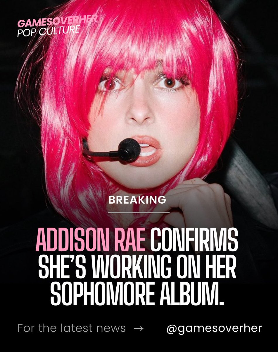 eatmyglitterho's tweet photo. #addison #addisonrae #ar2 addison rae announces she’s working on a new album!! https://t.co/FaET2ZmeIw