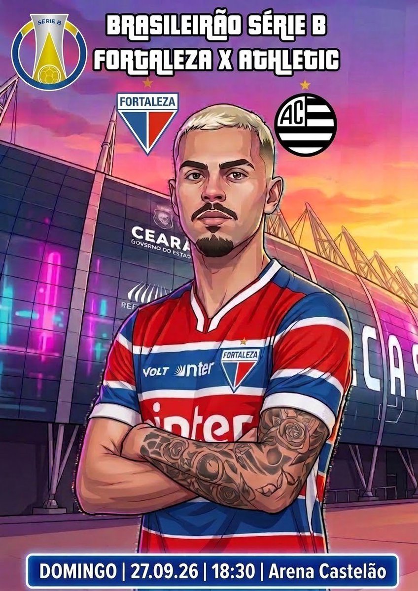 FortalezaNET's tweet photo. Série B 🇳🇱🏆⭐⭐💪🏼
30a rodada (Faltam apenas 9 rodadas)
27.09.26, 18:30
Fortaleza x Athletic - Arena Castelão

Vamos por mais @FortalezaEC

#sérieb #FortalezaEC https://t.co/c9H2FCUASt