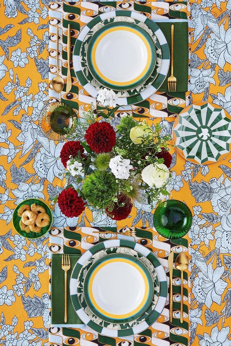 uzoart's tweet photo. The goal. 🤩Found a local fabric printer so I’m going to make some patterns for tablecloths https://t.co/vNRSSvaLmT