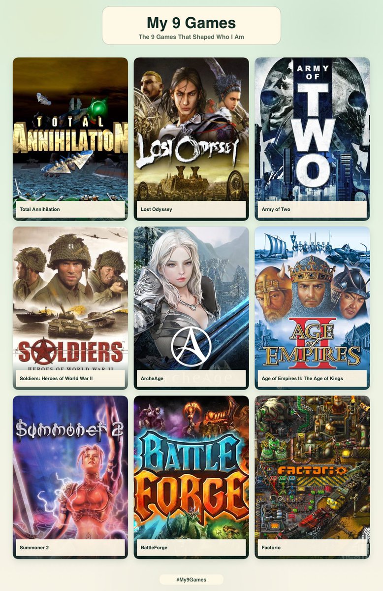 Bucky_cm's tweet photo. Very hard to decide on just 9 games, but if I really had to name the 9 games that had some real impact on me and made me the person I am today, then it would be these 9!!!

But ideally, I’d be able to list 100 😇 https://t.co/acJ0c3MBrF