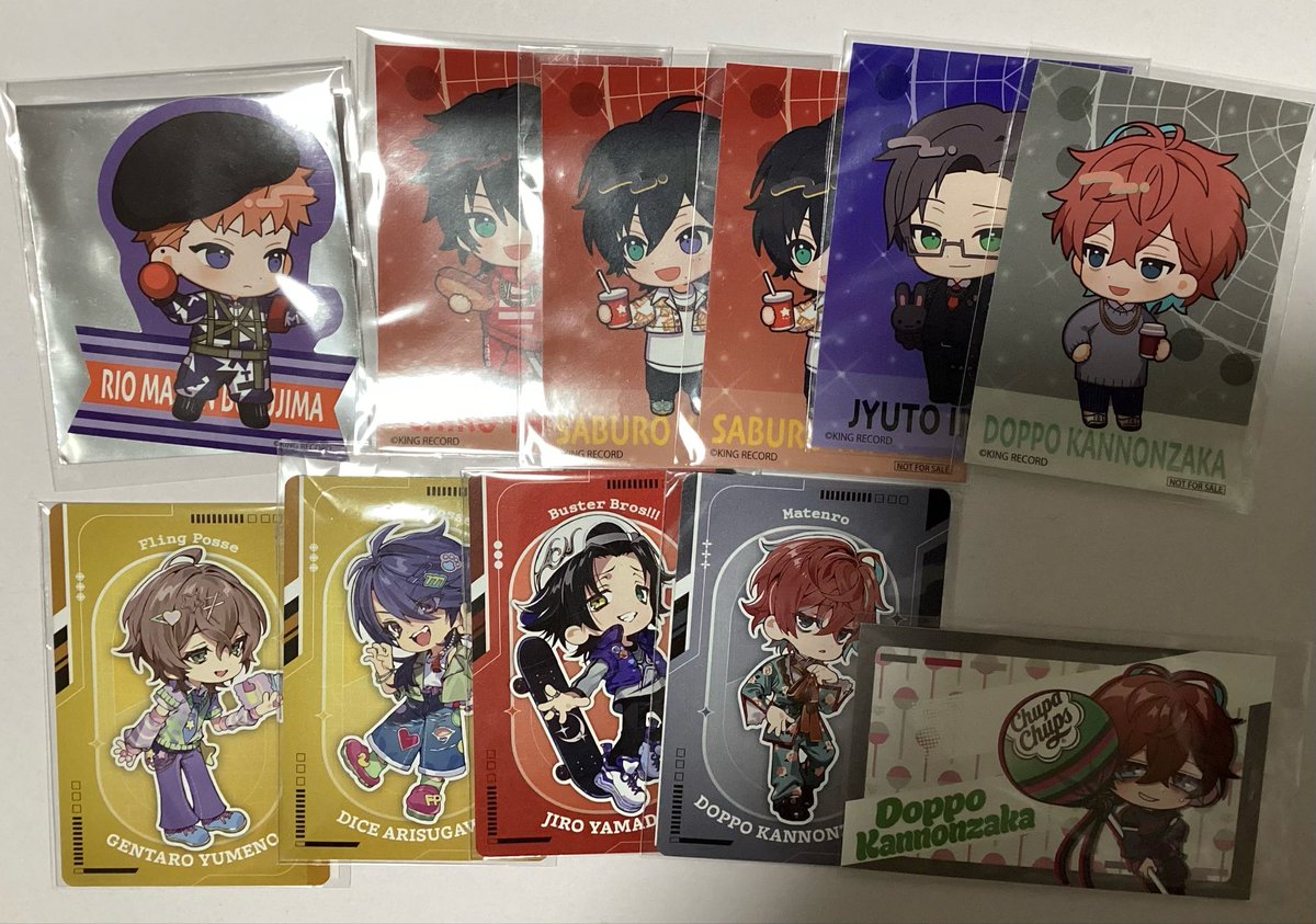 MS6829's tweet photo. 【交換　譲渡】ヒプマイ ヒプノシスマイク コスモ ラフォーレ チュッパチャプス 特典

譲り
一郎 二郎 三郎 銃兎 理鶯 幻太郎 帝統 独歩

求め
コスモ ダイカットステッカー 空却＞アクキー シンジュク ナゴヤ
＞ラフォーレ以前の寂雷、十四グッズ
10月3、4ライブ会場、他都内手渡希望 https://t.co/ZW7Y4YsTua