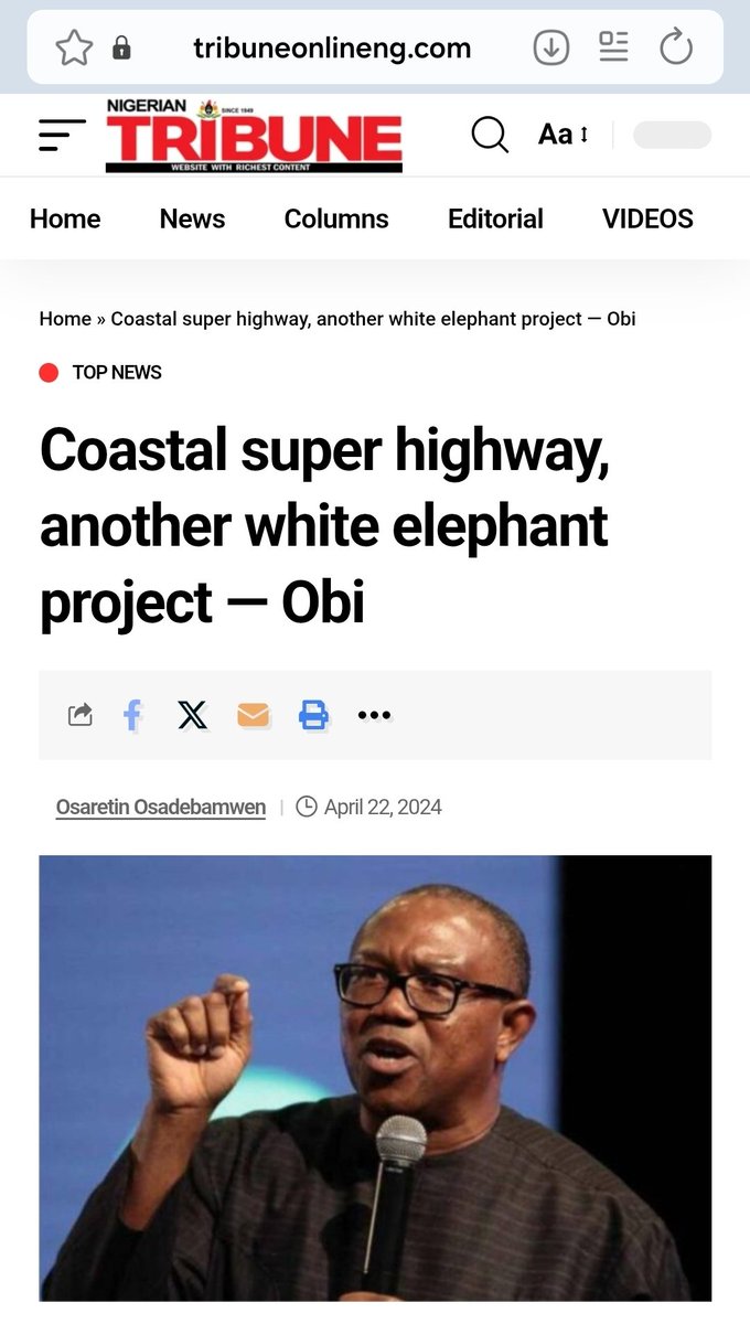 OmoBishi0001A's tweet photo. South-South people , if you like fall for their gimmicks, OYO.  Lagos-Calabar coastal highway  will make SS -SW economics stronger.  All these Ogun state seaport noise is to cause DIVISION. 🙄 Person wey no get oceanline dey cry for SEAPORT MATTER? 🤔 
They want your coastline. You already know.