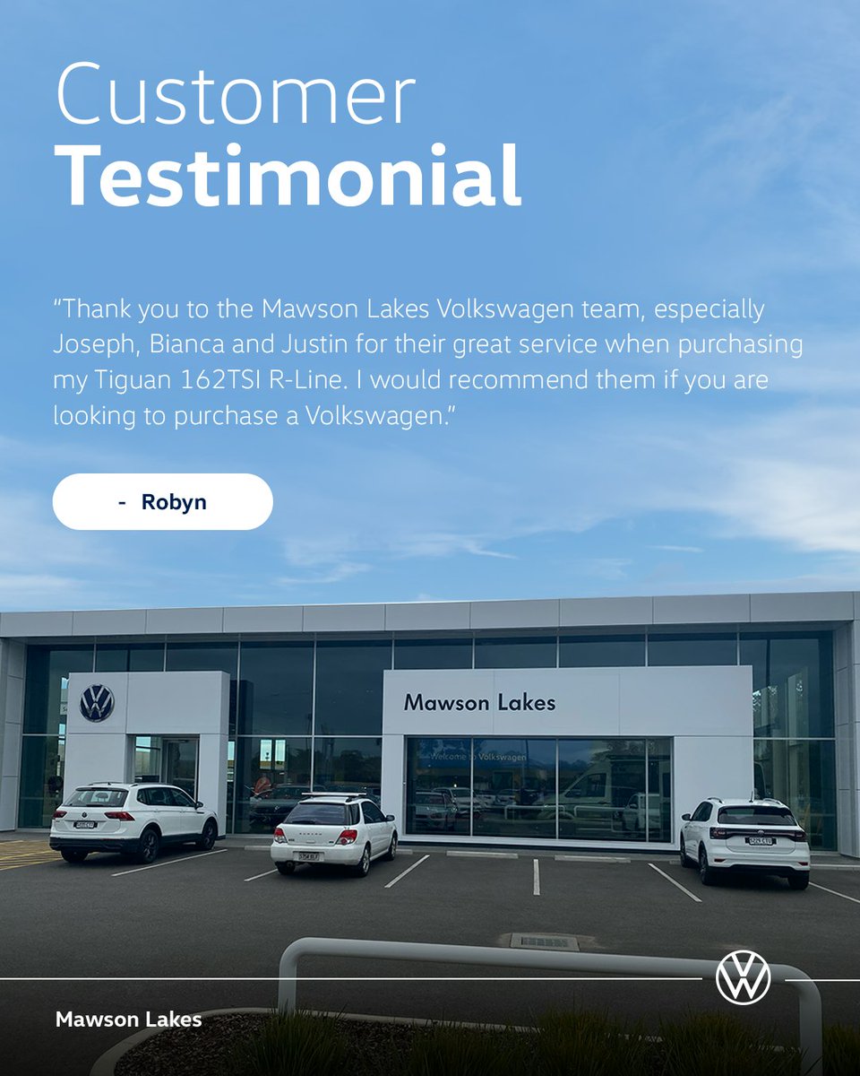 mooregerald2146's tweet photo. This is why we do what we do. Thank you, Robyn, for choosing Mawson Lakes Volkswagen. https://t.co/C0YesM8w8j