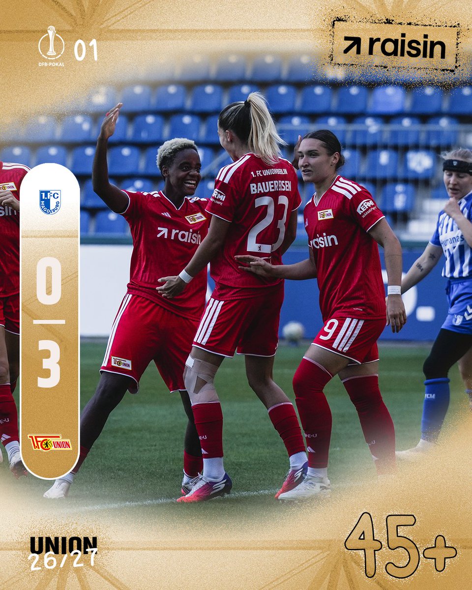 fcunion_es's tweet photo. Nuestro equipo femenino encarrila el pase a la siguiente ronda de DFB Pokal en una gran primera parte en Magdeburgo
EISERN!!!
#FCMFCU https://t.co/nwCz2ToZXk