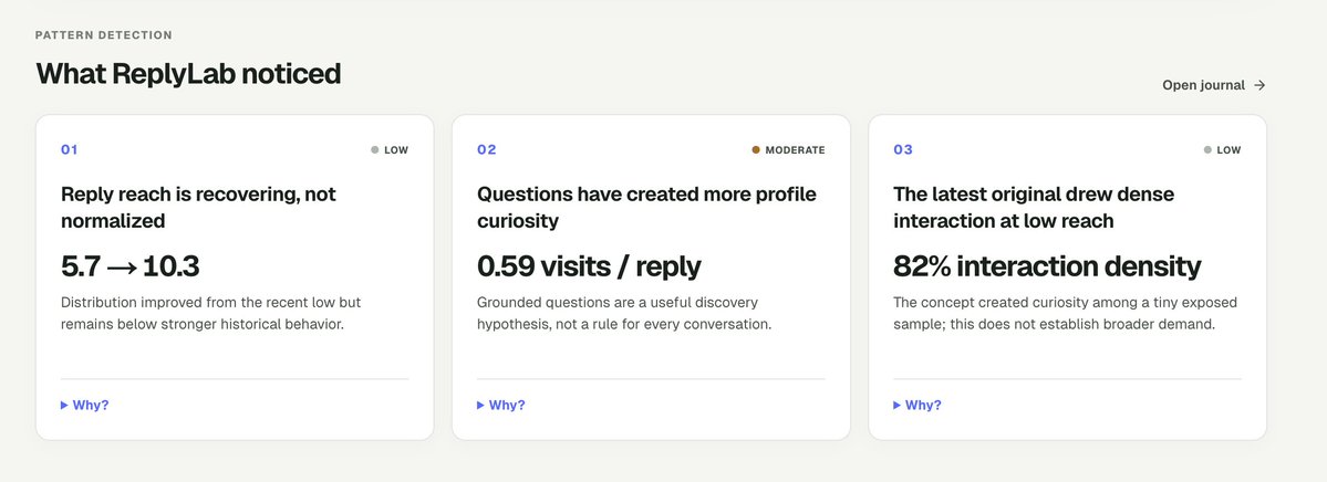 3lsh916's tweet photo. starting to think impressions are one of the most misleading metrics on X

one of my replies got 1,135 impressions and 2 profile visits

meanwhile some replies with a fraction of the reach have sent more people to my profile

reach tells you how far something traveled. not whether it actually made anyone care