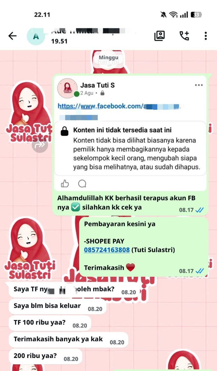 kyenity's tweet photo. JASA PEMULIHAN AKUN / HAPUS AKUN SOSMED RESMI GUYS

= JASA LACAK LOKASI
= PULIHKAN CHAT WA LAMA
= SADAP WA/IG
= LACAK HP HILANG BY NO HP / IMEI
= JASA UNSUS AKUN/UNSUSPEND
=JASA HACK/BALIKIN AKUN EMAIL,IG,WA,TWITER/X, FB,TIKTOK,LINE.

FAST PROSES &amp; WA DI BIO
#zonauang #zonajajan https://t.co/Cz5umsGF60