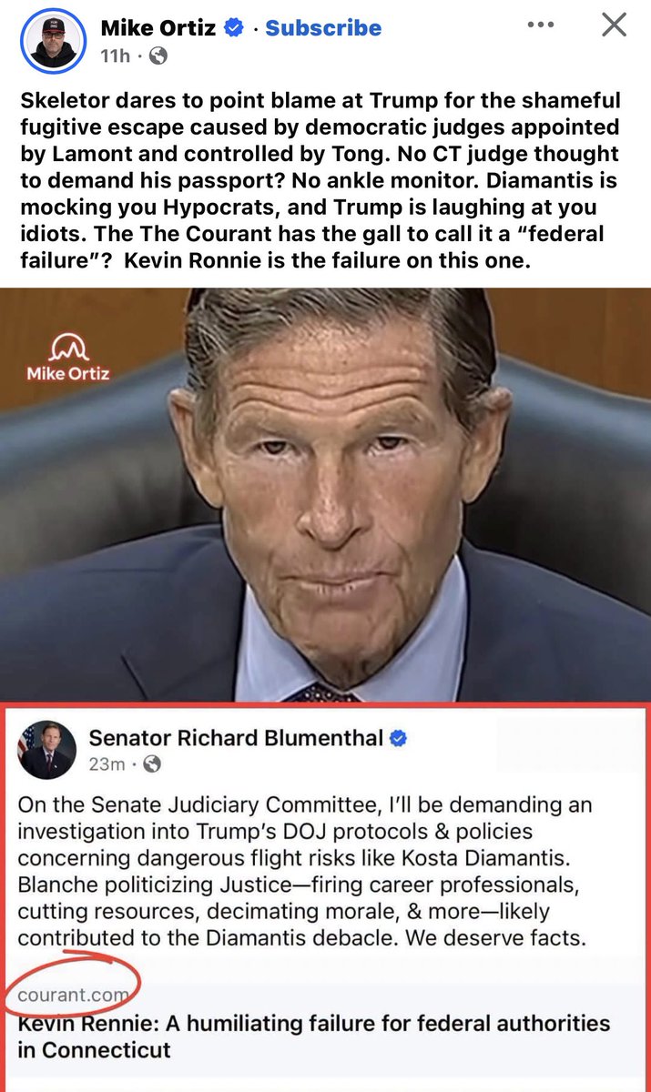 CTLake14Patriot's tweet photo. Blumenthal is a corrupt traitor. He should be arrested, not in office. https://t.co/ij3OFhXirN