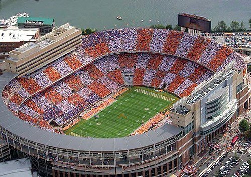 JonathonWi35634's tweet photo. @FreddyLA7 To the European minds:
We were equally thrilled at FIFA World Cup fans over the summer.
Maybe we should trade?  Bring an SEC Rivalry game to Wimbledon in exchange for a big FIFA game at Neely Stadium in Knoxville?  We can sponsor a tailgate party &amp; show Europe how. https://t.co/X0drRvV77M